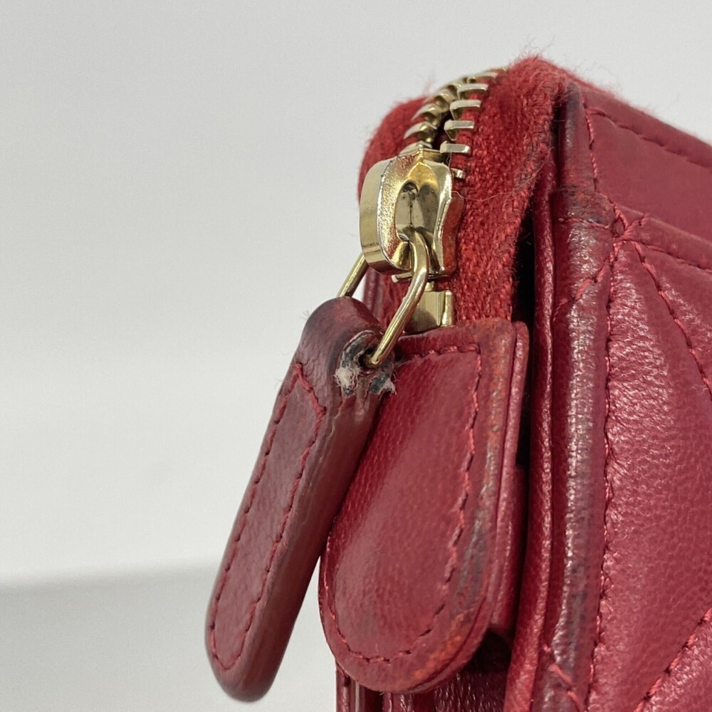 Chanel Matelassé Icon Clutch Bag, Lambskin, Red Champagne, Women's - Picture 10 of 12